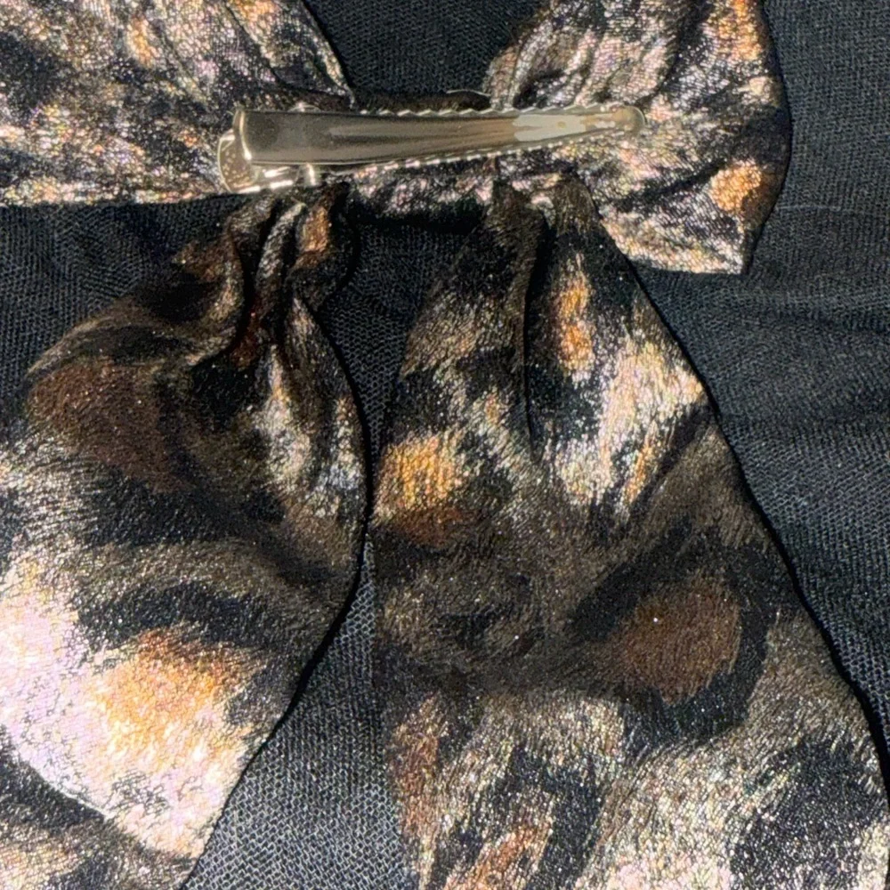 ​Leopard Print Oversized Hair Bow Clip | Coquette Mob Wife Aesthetic